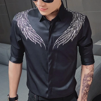High Quality Camisa Masculina Blouse Homme 2020 Men Wing Pattern Shirt Formal Business Short Sleeve Casual Slim Fit Dress Shirts
High Quality Camisa Masculina Blouse Homme 2020 Men Wing Pattern Shirt Formal Business Short Sleeve Casual Slim Fit Dress Shirts