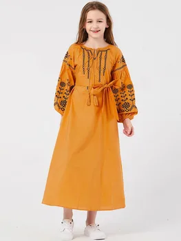 Girls Yellow Color Flower Embroidery with Belt Maxi Dress Muslim Girls Princess Dresses
Girls Yellow Color Flower Embroidery with Belt Maxi Dress Muslim Girls Princess Dresses