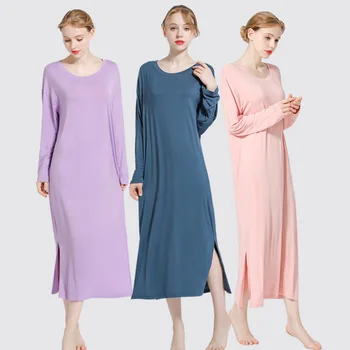Spring New Night Dress Women Plus Size Large size Solid Color Nightgown Cute Simple Sleepshirts Long Sleeve Nightie Nightdress
Spring New Night Dress Women Plus Size Large size Solid Color Nightgown Cute Simple Sleepshirts Long Sleeve Nightie Nightdress