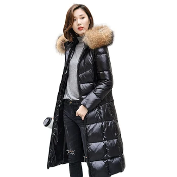 2019 Winter Down Parka Women Coat Warm Hooded Raccoon Fur Collar Outwear Female Fashion Long Overcoat 90%White Duck Down Jackets
2019 Winter Down Parka Women Coat Warm Hooded Raccoon Fur Collar Outwear Female Fashion Long Overcoat 90%White Duck Down Jackets