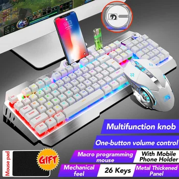 Anti-ghosting VR Knob Switch Rainbow Light Gaming Mechanical Keyboard Game Backlit Wired Keyboards Mouse Gamer Mice Black White
Anti-ghosting VR Knob Switch Rainbow Light Gaming Mechanical Keyboard Game Backlit Wired Keyboards Mouse Gamer Mice Black White
