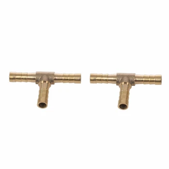 New 2pcs Air Fuel Water 3-Way Brass Tee T Fitting Hose Barb Connector 
New 2pcs Air Fuel Water 3-Way Brass Tee T Fitting Hose Barb Connector