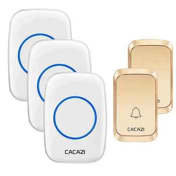CACAZI Door Bell 2 Button 1 2 Receiver Waterproof Wireless Doorbell Light 300M Remote Home Cordless Call Bell EU Plug 58 Chime 
CACAZI Door Bell 2 Button 1 2 Receiver Waterproof Wireless Doorbell Light 300M Remote Home Cordless Call Bell EU Plug 58 Chime