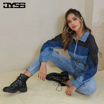 JYSS streetwear autumn short blue denim coats women veste femme patchwork gradient coats manteau femme outwear 20028 
JYSS streetwear autumn short blue denim coats women veste femme patchwork gradient coats manteau femme outwear 20028