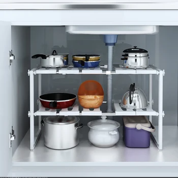 Holder Kitchen Shelf Organiser Floor Type Adjustable Extendable Double Layer Dishes Storage Rack Sink Multifunction Shelf PI669
Holder Kitchen Shelf Organiser Floor Type Adjustable Extendable Double Layer Dishes Storage Rack Sink Multifunction Shelf PI669