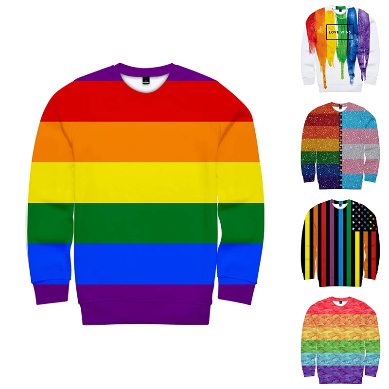2019 LGBT Hoodies Sweatshirts Rainbow Flag Lesbians Gays Fashion Men/Women Capless Sweatshirt Mens Long Sleeve Unisex 3D Hoodie
2019 LGBT Hoodies Sweatshirts Rainbow Flag Lesbians Gays Fashion Men/Women Capless Sweatshirt Mens Long Sleeve Unisex 3D Hoodie