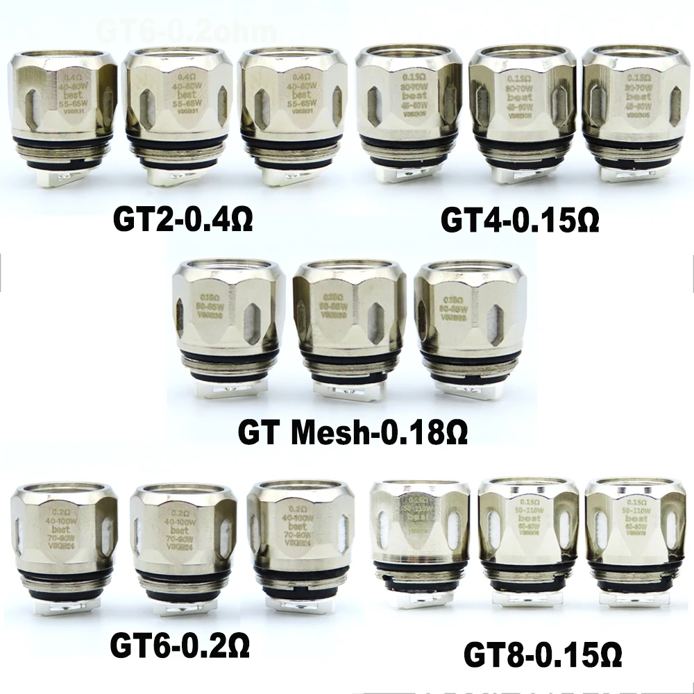 

12pcs Vaporizer Replacement Coil GT Mesh 0.18ohm Vape Core GT2 for SKRR NRG Cascada Bady mini Atomizer Tank Luxe SWAG Revenger