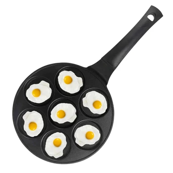 Non Stick Aluminium Alloy Pancakes Breakfast Cooking Durable Omelette 7 Holes Mini Crepe Bakeware Frying Pan Long Handle Round
Non Stick Aluminium Alloy Pancakes Breakfast Cooking Durable Omelette 7 Holes Mini Crepe Bakeware Frying Pan Long Handle Round