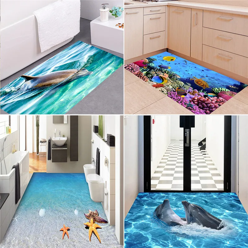 Ocean Dolphin Starfish Floor Wall Sticker Decor Living Room Landscape Floor Tiles Murals Sticker Bathroom Waterproof Wallpaper
Ocean Dolphin Starfish Floor Wall Sticker Decor Living Room Landscape Floor Tiles Murals Sticker Bathroom Waterproof Wallpaper