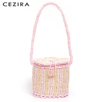 CEZIRA 2020 Summer Holiday Handbag Women Straw Rattan Shoulder Bag Bright Color Barrel Bag Handmade Woven Casual Round Cover Bag
CEZIRA 2020 Summer Holiday Handbag Women Straw Rattan Shoulder Bag Bright Color Barrel Bag Handmade Woven Casual Round Cover Bag
