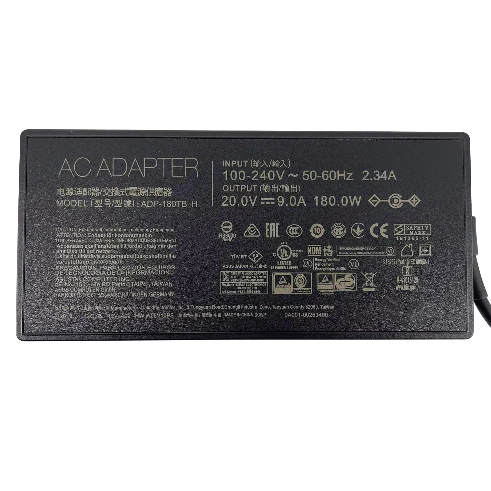ADP-180TB H 20V 9A 6.0x3.7mm AC Adapter Laptop Charger For Asus ROG Zephyrus GA502 GA502D GA502DU FX705D FX705DT FX705DU FX705DY
ADP-180TB H 20V 9A 6.0x3.7mm AC Adapter Laptop Charger For Asus ROG Zephyrus GA502 GA502D GA502DU FX705D FX705DT FX705DU FX705DY