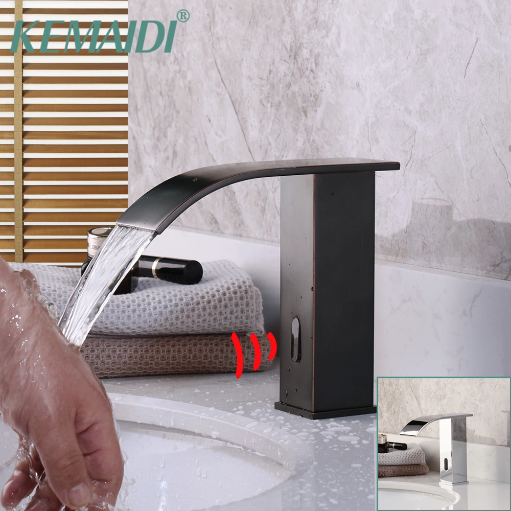 KEMAIDI Автоматический Датчик Hands Touch Free Soild Латунь черный шар Водопад Ванная комната умывальник раковина смеситель кран водопроводный кран
KEMAIDI Автоматический Датчик Hands Touch Free Soild Латунь черный шар Водопад Ванная комната умывальник раковина смеситель кран водопроводный кран