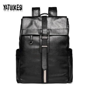 2020 Men's Fashion PU Leather Laptop Backpacks For Teenagers Male Waterproof Travel Backpack School Bag Masculina mochilas 
2020 Men's Fashion PU Leather Laptop Backpacks For Teenagers Male Waterproof Travel Backpack School Bag Masculina mochilas