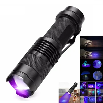 LED UV Flashlight Ultraviolet Torch With Zoom Function Mini UV Black Light Pet Urine Stains Detector Scorpion Hunting
LED UV Flashlight Ultraviolet Torch With Zoom Function Mini UV Black Light Pet Urine Stains Detector Scorpion Hunting