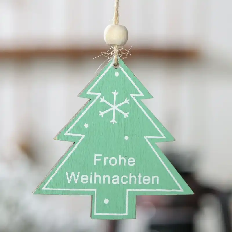 2pcs wooden christmas tree/reindeer pendant xmas tree hanging