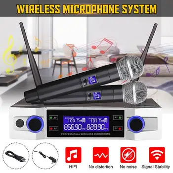 LEORY Wireless Microphone System UHF 2 Channel 2 Cordless Handheld Mic Kraoke Speech Party supplies Cardioid Microphone
LEORY Wireless Microphone System UHF 2 Channel 2 Cordless Handheld Mic Kraoke Speech Party supplies Cardioid Microphone