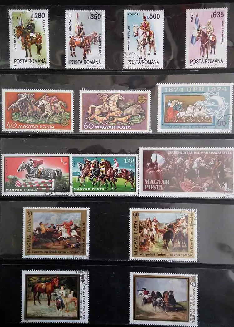 

100Pcs/Lot Horses Pony Stamp Topic All Different From Many Countries NO Repeat Postage Stamps with Post Mark for Collecting