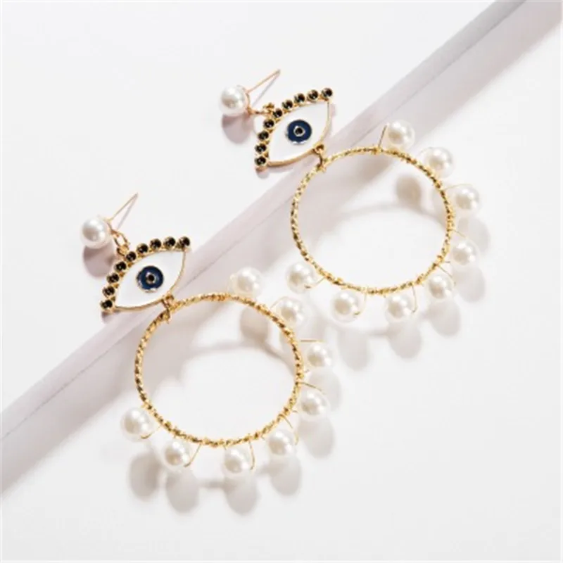 Dangle Drop Women's Earrings Metal Big White Black Evil Devil Demon Eyes Vintage Hyperbolic Pearl Fashion Jewelry Bohemia-YS-W14
Dangle Drop Women's Earrings Metal Big White Black Evil Devil Demon Eyes Vintage Hyperbolic Pearl Fashion Jewelry Bohemia-YS-W14