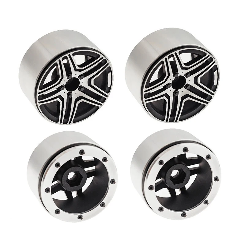 4PCS 1/10 RC Rock Crawler Aluminum 2.2 Beadlock Wheel Rims for Traxxas TRX4 Benz G500 TRX6 Axial SCX10 Wraith,Black
4PCS 1/10 RC Rock Crawler Aluminum 2.2 Beadlock Wheel Rims for Traxxas TRX4 Benz G500 TRX6 Axial SCX10 Wraith,Black