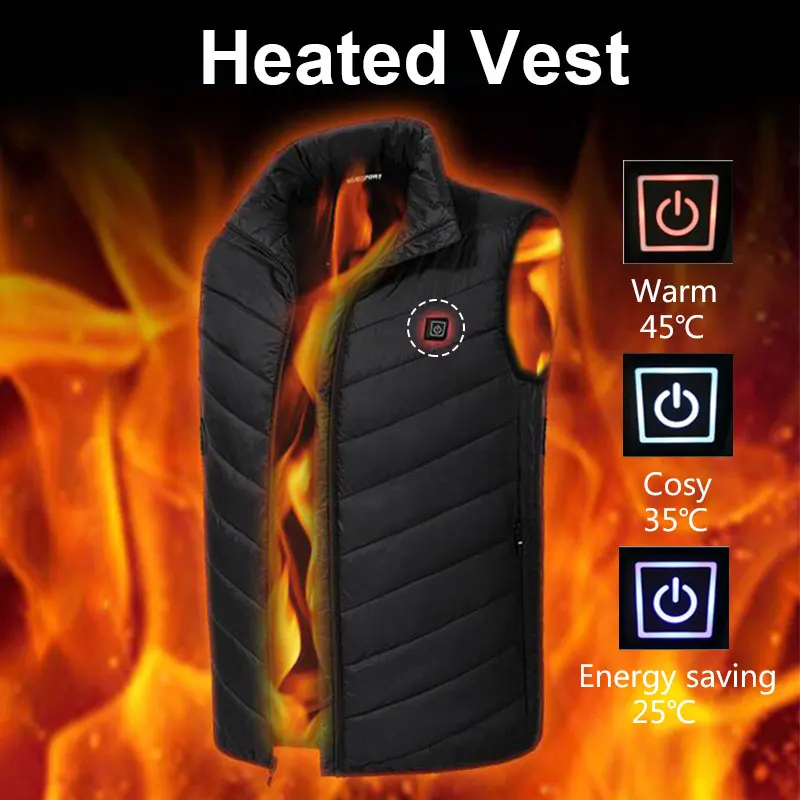 Electric Heated Vest Men Women Heating Jacket USB Heated Outdoor Vest Heated Jacket Skiing Jacket Winter Warm
Electric Heated Vest Men Women Heating Jacket USB Heated Outdoor Vest Heated Jacket Skiing Jacket Winter Warm