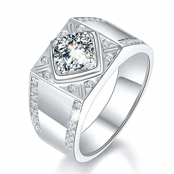 Silver 925 Jewelry Men Ring Frank Mens Diamond Wedding Rings Fashion Korean Genuine Imitation 1 Carat Ring 18K Gold Platinum 
Silver 925 Jewelry Men Ring Frank Mens Diamond Wedding Rings Fashion Korean Genuine Imitation 1 Carat Ring 18K Gold Platinum