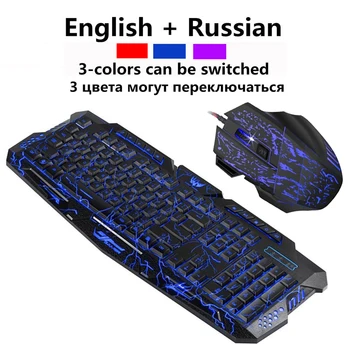 J60 colorful backlight LED Breathing Backlight RU/US Gaming Keyboard Mouse Combos USB Wired Full Key PC laptop Mouse Keyboard
J60 colorful backlight LED Breathing Backlight RU/US Gaming Keyboard Mouse Combos USB Wired Full Key PC laptop Mouse Keyboard
