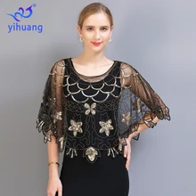 Women's Vintage 1920s Shawl Beaded Sequin Flapper Evening Jacket Up Cape Wedding Wrap Shawls
Women's Vintage 1920s Shawl Beaded Sequin Flapper Evening Jacket Up Cape Wedding Wrap Shawls