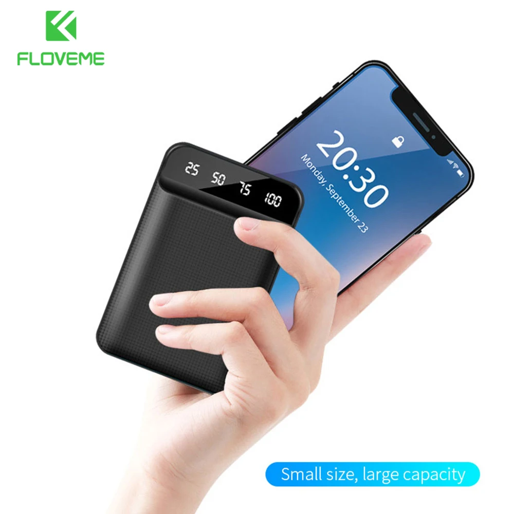 FLOVEME Mini Power Bank External Battery LED Display 10000mAh For Xiaomi Mi PowerBank 2 USB 6000mAh Portable Charger PoverBank
FLOVEME Mini Power Bank External Battery LED Display 10000mAh For Xiaomi Mi PowerBank 2 USB 6000mAh Portable Charger PoverBank