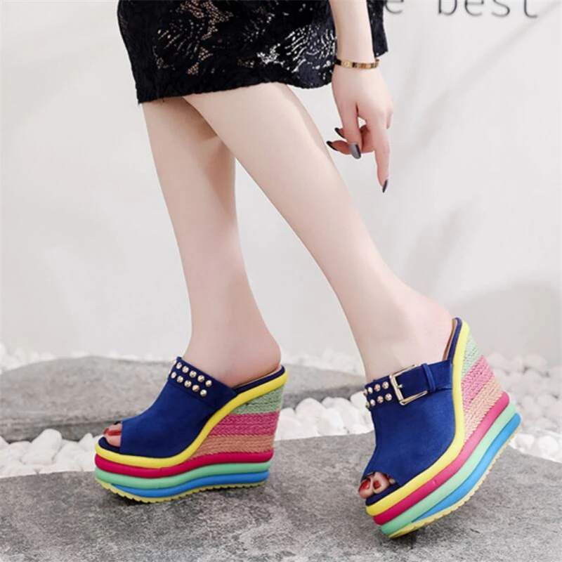 Plus Size Platform Shoes 12CM High Heel Slipper Sandals for Women Sexy Summer Shoes Woman Wedges Platform Slippers Womens Slides
Plus Size Platform Shoes 12CM High Heel Slipper Sandals for Women Sexy Summer Shoes Woman Wedges Platform Slippers Womens Slides