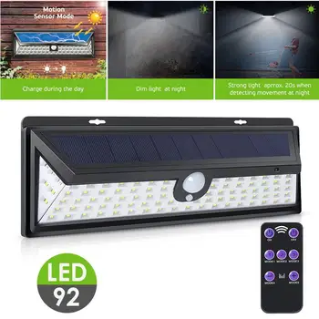 Walkway Lights Motion Sensor Outdoor Security Garden Street Lamp Durable Solar Power 92 LED Fence Light Home Eco-Friendly
Walkway Lights Motion Sensor Outdoor Security Garden Street Lamp Durable Solar Power 92 LED Fence Light Home Eco-Friendly