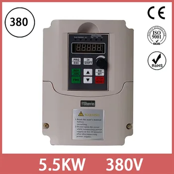 

5.5KW VFD 380V 13A 3Phase 3PH input Vector inverter 3phase output PID Universal Frequency Converter CE For CNC Router Air Blower