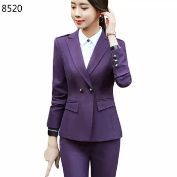 Fashion Business Pant Suits Uniform Formal Blazer Jacket Office Lady Work Business Slim Pant Set Women OL 2 Two Pieces Suits
Fashion Business Pant Suits Uniform Formal Blazer Jacket Office Lady Work Business Slim Pant Set Women OL 2 Two Pieces Suits