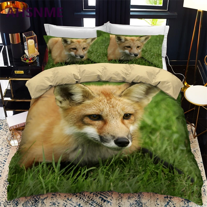 

AHSNME Cute Animal Bedding Set Digital Print Duvet Cover Castle Children Gift King Queen Quilt Cover Sets Dropshipping