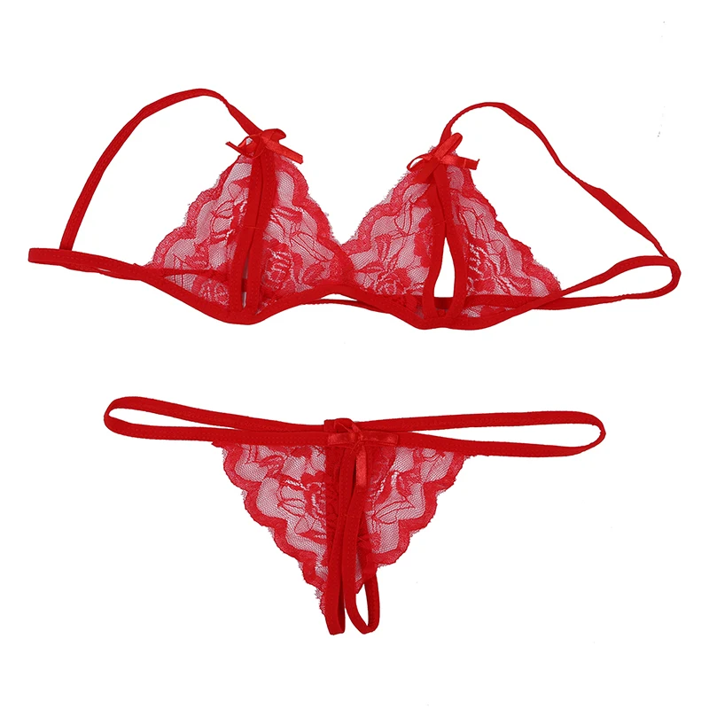 Women Sexy Lace Open Crotch Thongs G-String Lingerie Underwear + Bra Set HOT
Women Sexy Lace Open Crotch Thongs G-String Lingerie Underwear + Bra Set HOT