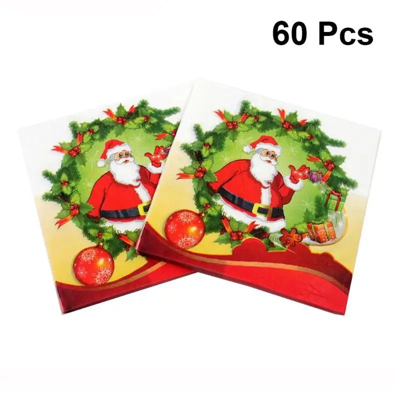 60pcs Christmas Napkins Creative Santa Claus Printed Christmas Napkins Decorative Tableware For Christmas Festival Party
60pcs Christmas Napkins Creative Santa Claus Printed Christmas Napkins Decorative Tableware For Christmas Festival Party