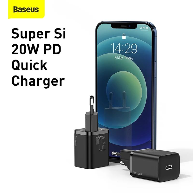 Baseus PD 20 Вт USB C зарядное устройство с функцией быстрой зарядки 3 0 QC3.0 Быстрая