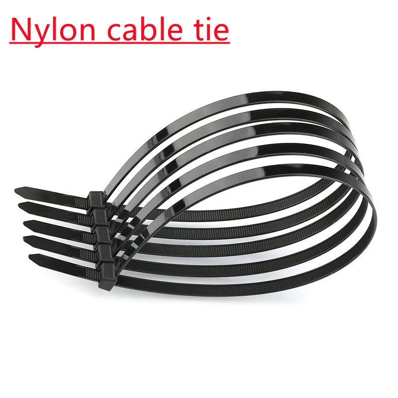 Large powerful buckle self-locking cable tie plastic strap binding belt with black Plastic Zip Loop Wire Wrap 4*150 4*200
Large powerful buckle self-locking cable tie plastic strap binding belt with black Plastic Zip Loop Wire Wrap 4*150 4*200
