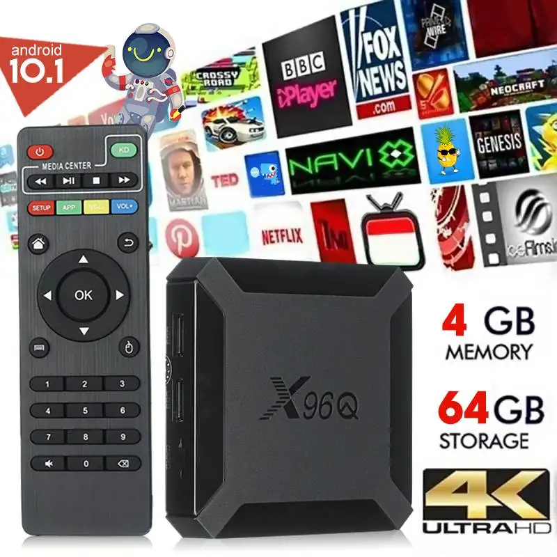 ТВ-приставка Android 10 X96Q 2 4G Wifi Allwinner H313 четырехъядерный процессор 4 Гб 64 1080P