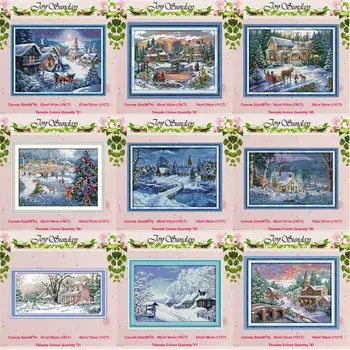 Snowscape Snowy Night Christmas pattern counted 11CT 14CT Cross Stitch Set DIY Cross-stitch Kit Embroidery Needlework Home Decor
Snowscape Snowy Night Christmas pattern counted 11CT 14CT Cross Stitch Set DIY Cross-stitch Kit Embroidery Needlework Home Decor