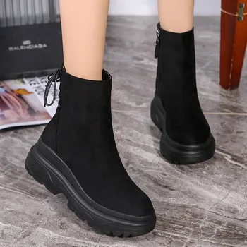 2019 winter new casual platform women's snow boots high heel waterproof warm pluss female short boots lace up woman cotton shoes 
2019 winter new casual platform women's snow boots high heel waterproof warm pluss female short boots lace up woman cotton shoes
