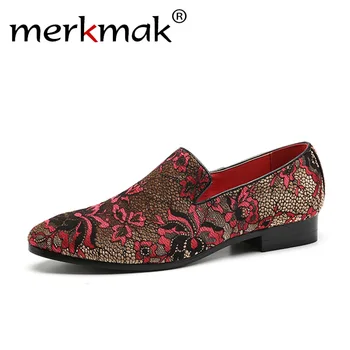 Merkmak Autumn Embroidery Pattern Shoes Men Loafers Slip On Soft Big Size 37-48 Comfortable Casual Dress Party Wedding Man Shoes 
Merkmak Autumn Embroidery Pattern Shoes Men Loafers Slip On Soft Big Size 37-48 Comfortable Casual Dress Party Wedding Man Shoes
