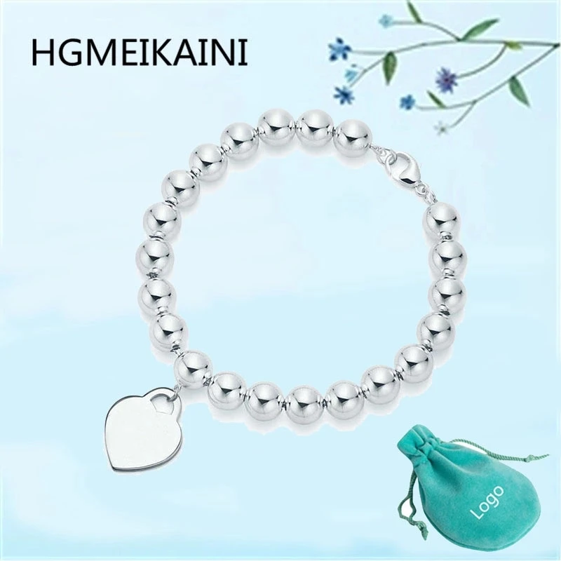 HGMEIKAINI 925% pure silver bracelet 1:1 in Europe and the original 8 mm round pearl pendant ms love gift 
HGMEIKAINI 925% pure silver bracelet 1:1 in Europe and the original 8 mm round pearl pendant ms love gift