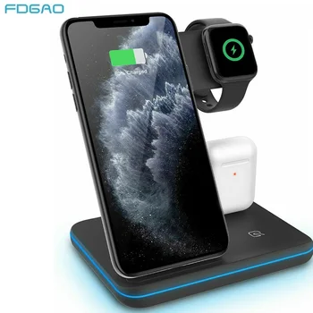 FDGAO 3 in 1 15W Qi Fast Wireless Charger Stand Dock Station For iphone 11 Pro XR XS MAX X For Apple Watch 5 4 3 2 1 Airpods Pro
FDGAO 3 in 1 15W Qi Fast Wireless Charger Stand Dock Station For iphone 11 Pro XR XS MAX X For Apple Watch 5 4 3 2 1 Airpods Pro