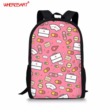 WHEREISART Cute Nurse Printing Primary School Bag Children Colorful Design Backapck for Teen Girls Kid High Quality Toddler Bag
WHEREISART Cute Nurse Printing Primary School Bag Children Colorful Design Backapck for Teen Girls Kid High Quality Toddler Bag