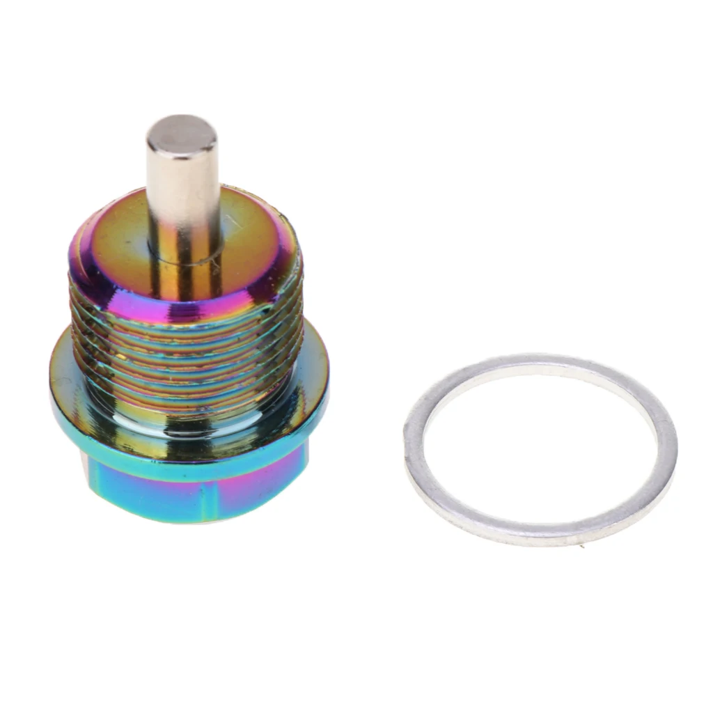 Dazzle Anodized Magnetic Engine Oil Pan Drain Sump Filter Adsorb Plug Bolt with Washer Dazzle Anodized Magnetic Engine Oil Pan Drain Sump Filter Adsorb Plug Bolt with Washer