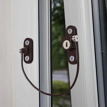 Window Safety Locks Lockable Cable Restrictor For Window Sliding Door Restrictor Child Security Guard With Key
Window Safety Locks Lockable Cable Restrictor For Window Sliding Door Restrictor Child Security Guard With Key