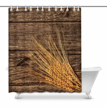 Rustic Barn Wood and Wheat Home Decor Waterproof Polyester Fabric Shower Curtain Bathroom Sets with Hooks, 60(Wide) x 72(Height)
Rustic Barn Wood and Wheat Home Decor Waterproof Polyester Fabric Shower Curtain Bathroom Sets with Hooks, 60(Wide) x 72(Height)