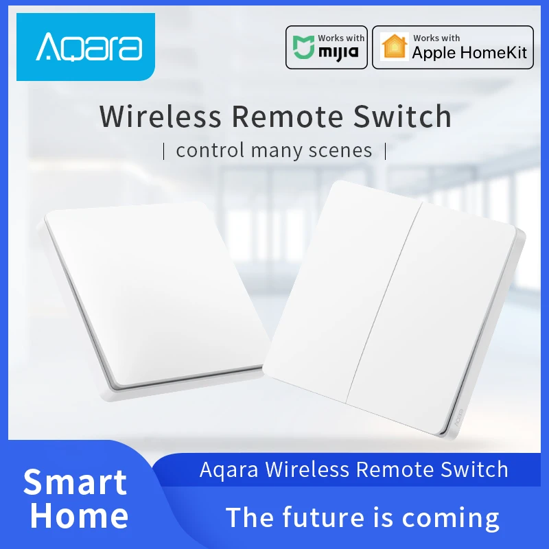 Aqara Smart Wireless Switch Light Control ZigBee wifi Wireless Key Wall Switch work with Mi Home/Apple HomeKit APP
Aqara Smart Wireless Switch Light Control ZigBee wifi Wireless Key Wall Switch work with Mi Home/Apple HomeKit APP