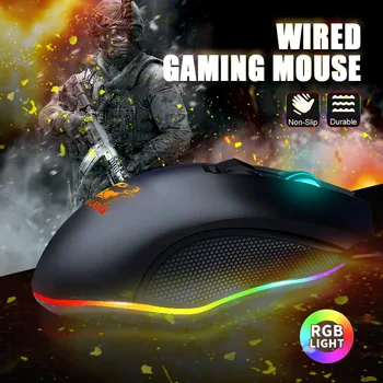 3200DPI Wired Gaming Mouse 8 Button 16.8 million RGB Color Backlight Mice for Gamer Desktop Laptop PC
3200DPI Wired Gaming Mouse 8 Button 16.8 million RGB Color Backlight Mice for Gamer Desktop Laptop PC