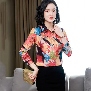 COIGARSAM Fashion Full Sleeve Shirt Womens tops New Winter Spring Print Chiffon Women shirts Red Blue 8253
COIGARSAM Fashion Full Sleeve Shirt Womens tops New Winter Spring Print Chiffon Women shirts Red Blue 8253